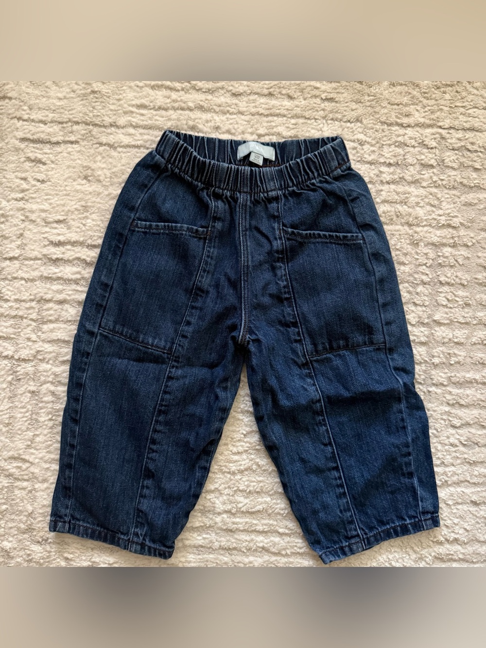 Zara dark Denim balloon Pull-On Pants